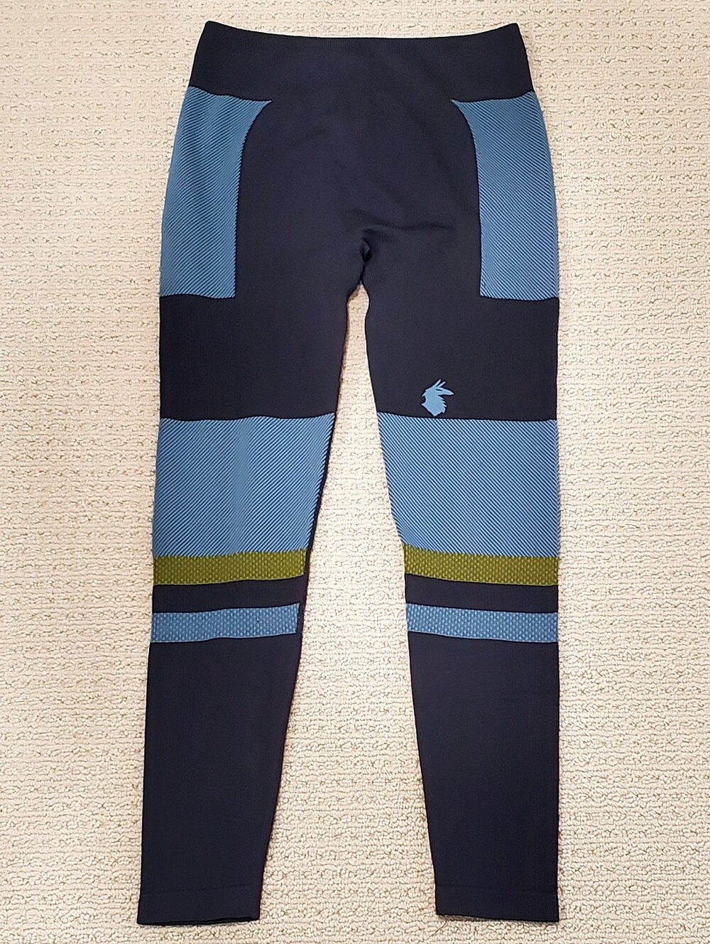 Cotopaxi Debajo Seamless Colorblock Baselayer Tights, Blue, Wm M/L, LIKE NEW